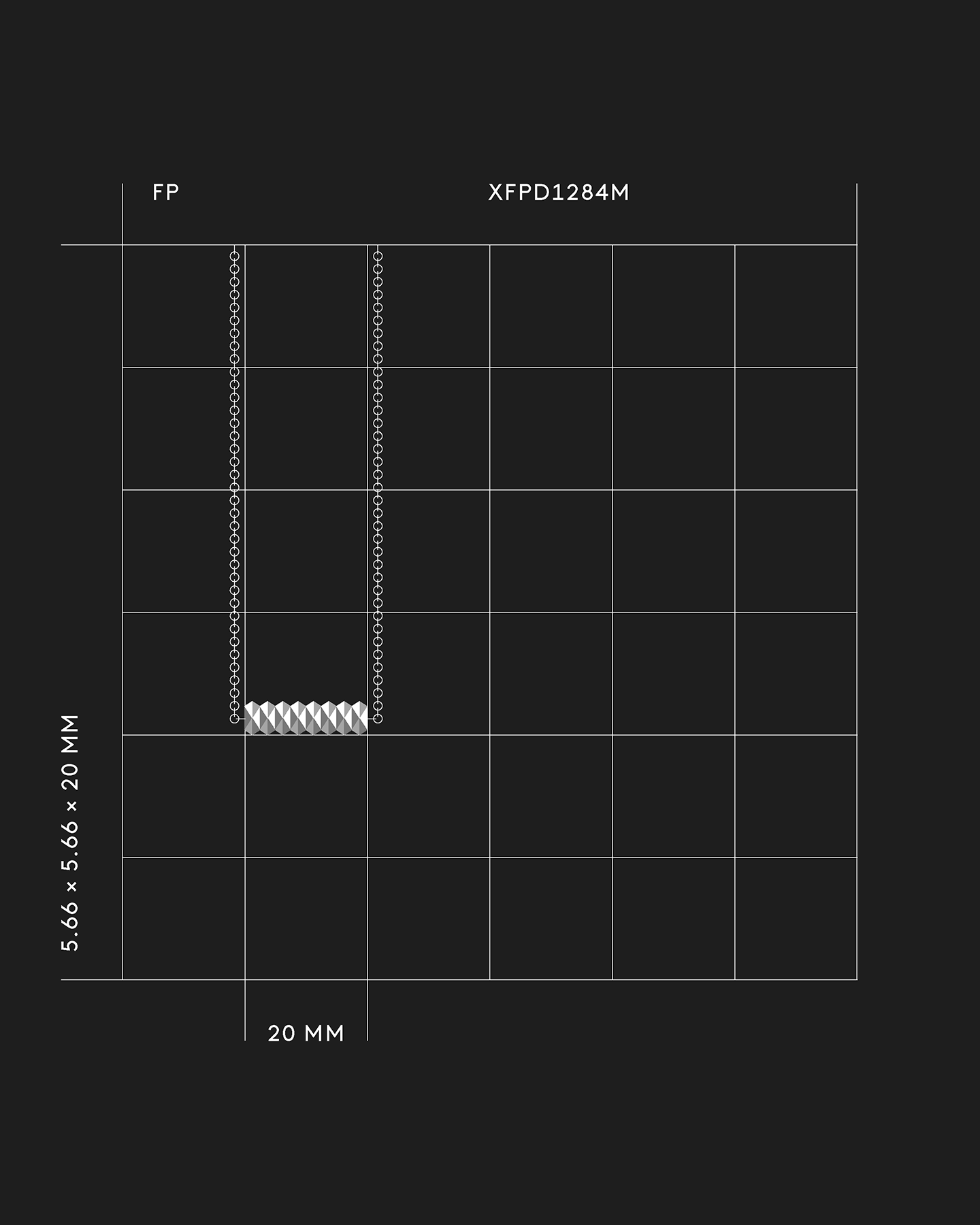 Facettenreicher Anhänger mit Struktur — XFPD1284M, mit 128 Facetten, designt von Fine Principles und inspiriert von grafischer Ästhetik.