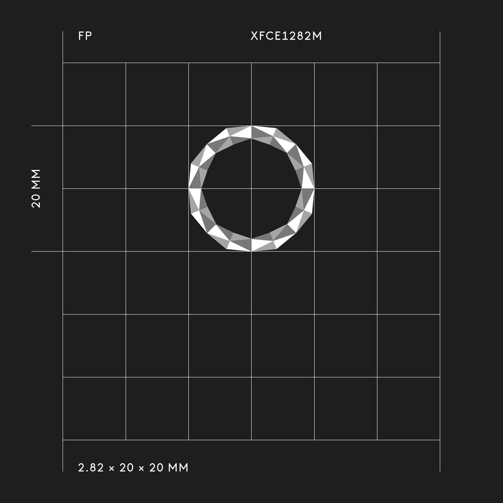 Kreisohrring XFCE1282M — 128-fach facettierter Schmuck von Fine Principles, modern, minimalistisch und von Grafikdesign inspiriert.
