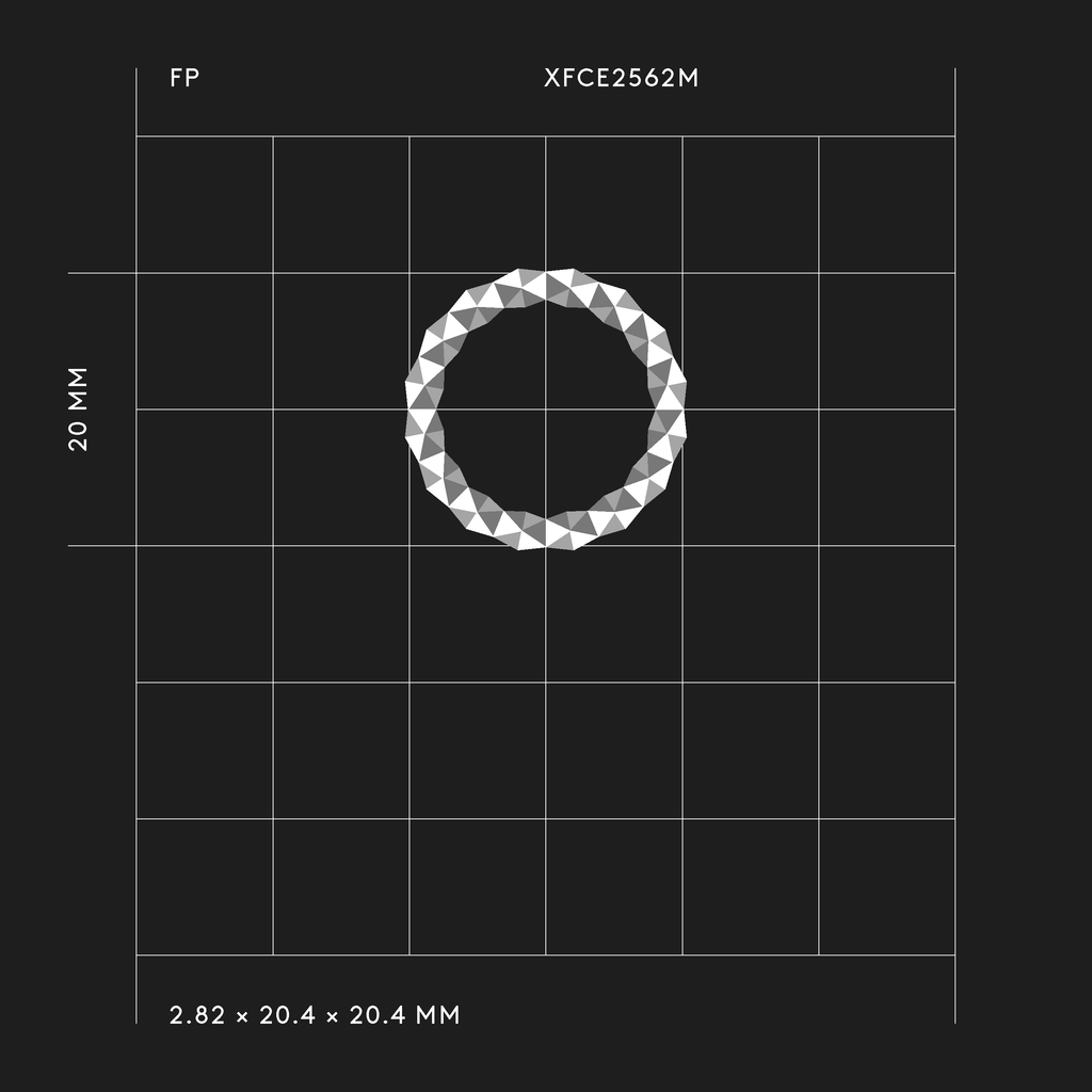 Eleganter Kreisohrring XFCE2562M mit 512 Facetten — Fine Principles verbindet grafische Präzision mit minimalistischer Ästhetik.