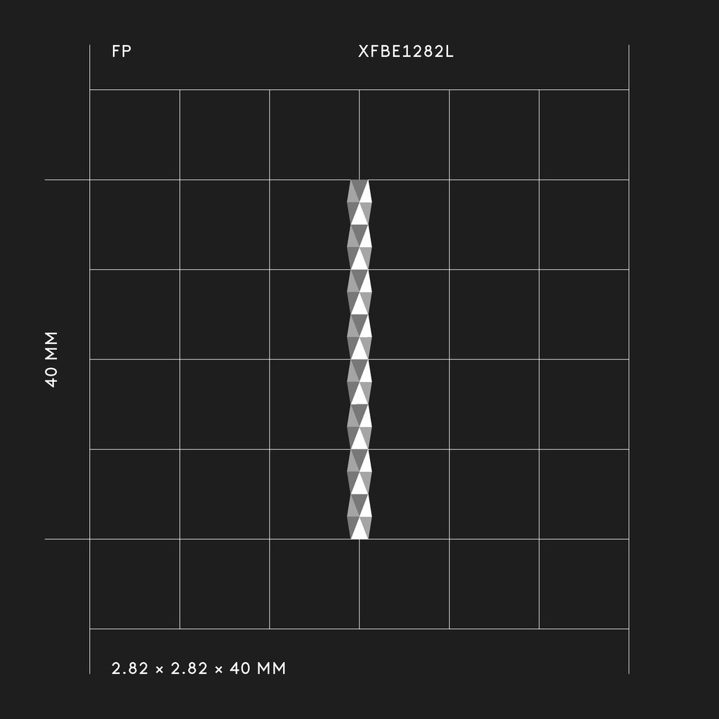 Facettenreicher Stabohrring XFBE1282L von Fine Principles Berlin — inspiriert von grafischen Rastern, klaren Linien und minimalistischer Formgebung.
